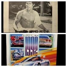 Vintage Bruce Lee Poster and 1992 One Millionth Corvette Poster Corvette Museum