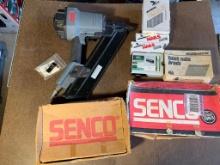Senco Pneumatic Nailer with Boxes of Finish Nails
