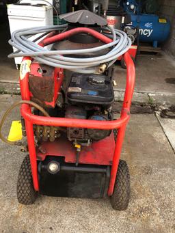 Pressure washer, hot water, Hotsy, Robin/Subaru EH-17 gas engine, Inspected, serviced, works well.