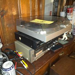 Phonograph, Magnavox CD Player, & Realistic Tape/Tuner Reciever