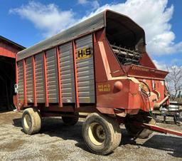 H&S 18' HD twin auger Forage wagon front & rear unload 15 ton single axle