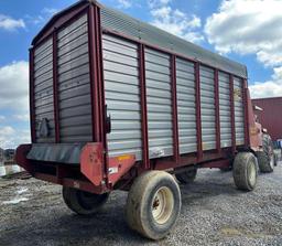 H&S 18' HD twin auger Forage wagon front & rear unload 15 ton single axle