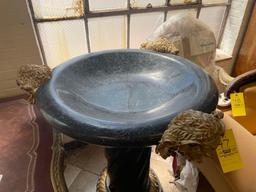 Impressive Italian Green Marble Bird Bath