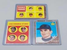 Gaylord Perry 1962 Topps RC Rookie Card, 1963 2nd Year, & #591 RC Rookie Card