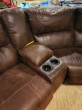 GIGANTIC 8pc sectional L shaped sofa, home theater