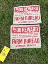 (2) Farm Bureau Signs