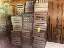 Huge Assortment Of Wood Apple Crates