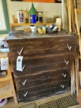 Dresser with Contents, Stapler, Hardware, Chainsaw Chains, and more