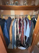 closet full of mens western shirts