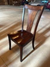 6 matching wooden chairs