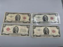 $2 Red Seal Notes (4) 1 is a Star Note