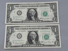 1963 $1 Star Notes Silver Certificates (2)