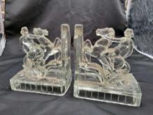 K.R. Haley Glass Lady Godiva Horse And Rider bookend
