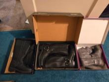 2 Pair womens size 8 boots, 1 pair Size 9.5