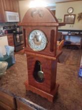 Miniature Grandfather Style Mantle Clock