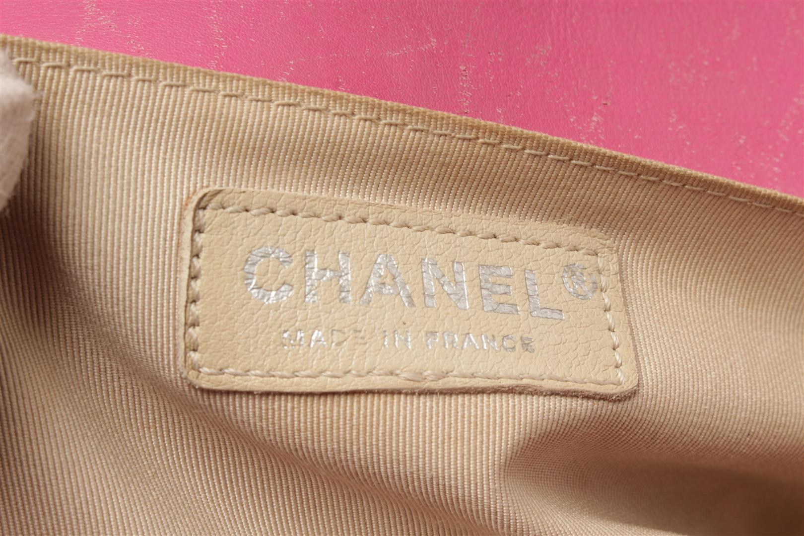 Chanel Peach Lambskin Large Boy Shoulder Bag