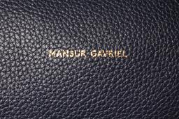 Mansur Gavriel Navy Blue Lambskin Leather Mini Duffle Shoulder Bag