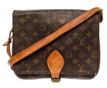 Louis Vuitton Brown Monogram Canvas Cartouchiere GM Messenger Bag