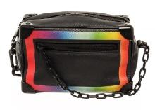 Louis Vuitton Mini Black Rainbow Taiga Leather Soft trunk Shoulder Bag