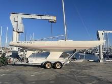 1981 Ontario Etchells Mono Hull Racing Sail Boat With Trailer