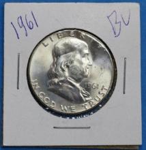1961 Franklin Half Silver Dollar Coin