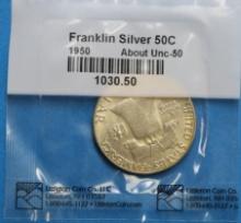 1950 Franklin Silver Half Dollar Coin