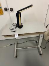 Lowering hospital table with lamp OTT-LIGHT