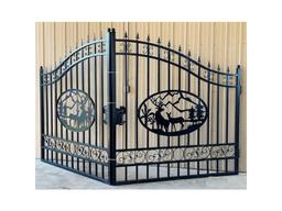 Greatbear 14' Wrought Iron Gate w/ Deer