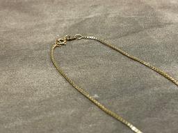 10 K Gold Heart/Diamond Necklace