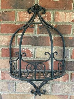 Two Wrought Iron Decorative Shelves