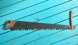 Vintage Two-Man Crosscut Lumber Jack Saw