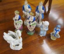 (7) Pieces Figural Porcelain