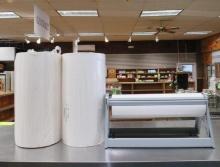 (2) 15"x1000' Rolls of Freezer Paper and Roll Dispenser