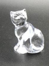 Simon Pearce Glass Cat Figurine