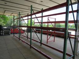 10FT TALL PALLET RACKING 42IN DEEP, 96IN BEAMS, WITH DECKS - SOLD BY THE OPENING