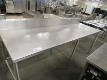 8FT STAINLESS STEEL TABLE 30IN DEEP