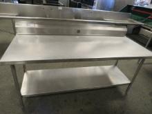 6FT STAINLESS STEEL TABLE - 30IN DEEP