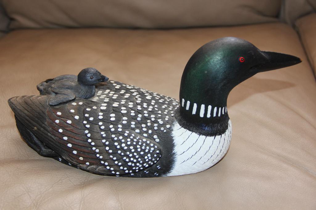 Ducks Unlimited Special Edition 1996-1997 Loon with Chick Decoy