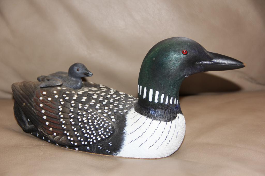 Ducks Unlimited Special Edition 1996-1997 Loon with Chick Decoy