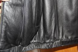 Black Mink and Leather Reversible Hooded Coat