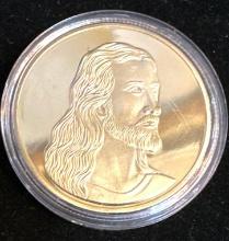 24kt Gold Plated Easter Coin 1 1/2" Diameter 3 Millimeter Thick 3d
