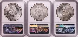 Lot of 1951-1953Mo Mexico 5 Pesos Silver Coins NGC MS64