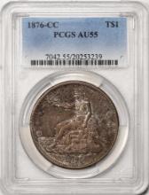 1876-CC $1 Trade Dollar Silver Dollar Coin PCGS AU55