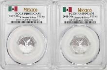 Lot of 2017-2018-Mo Mexico Proof 1/10 oz Silver Libertad Coins PCGS PR69DCAM