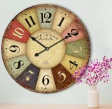 24 Inch Vintage Wall Clocks French Style Retro Wall Clock, $59.99 MSRP