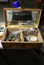 Jewelry Box with Quantity of Costume Jewelry