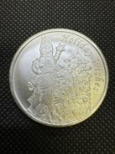1 Troy Ounce 999 Fine Silver Holiday Wishes Bullion Coin