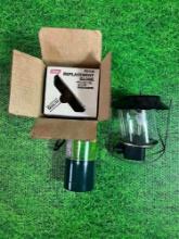 Coleman lantern with replacement glass and tank