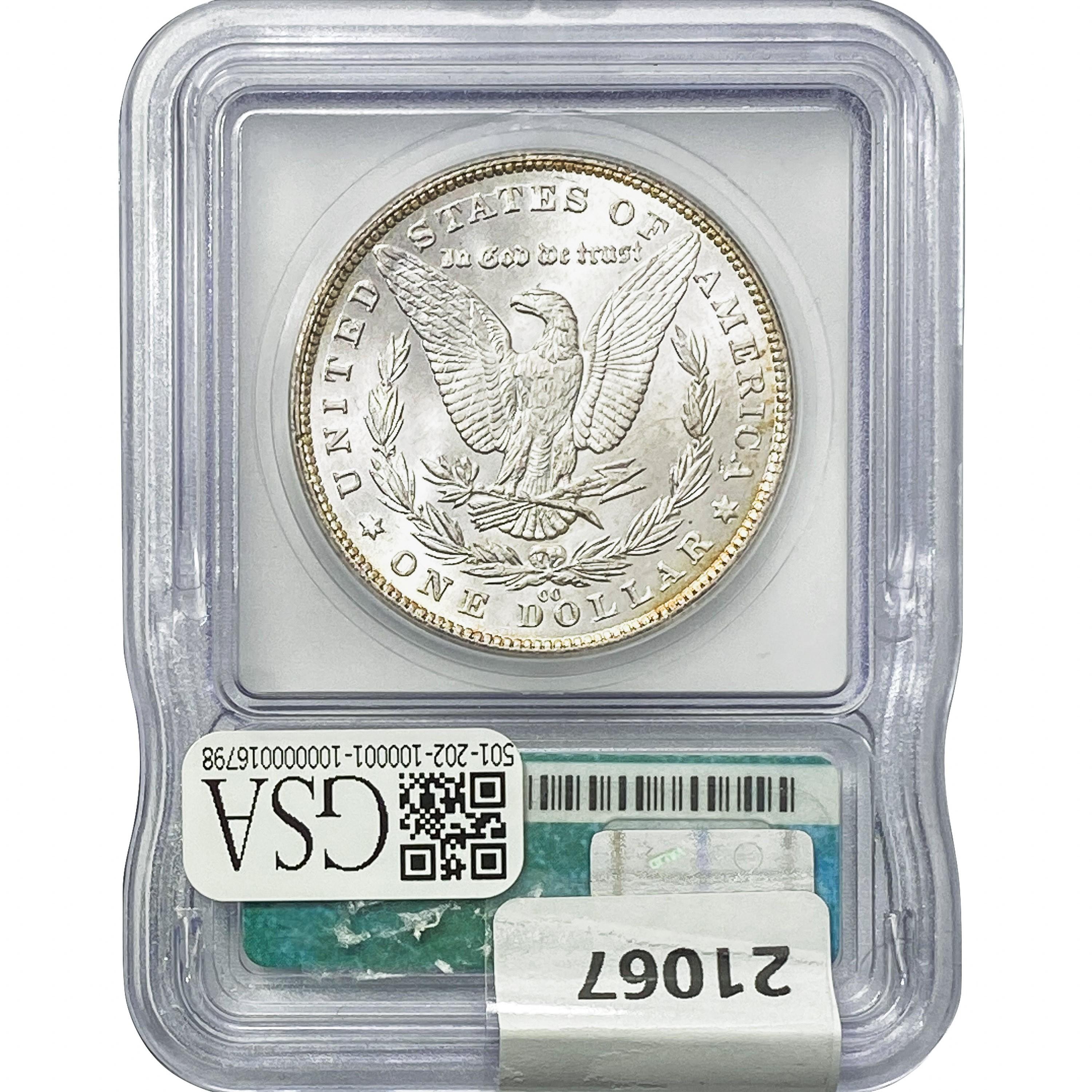 1881-CC Morgan Silver Dollar ICG MS63