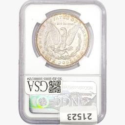 1878 7TF Morgan Silver Dollar NGC AU55 REV 78